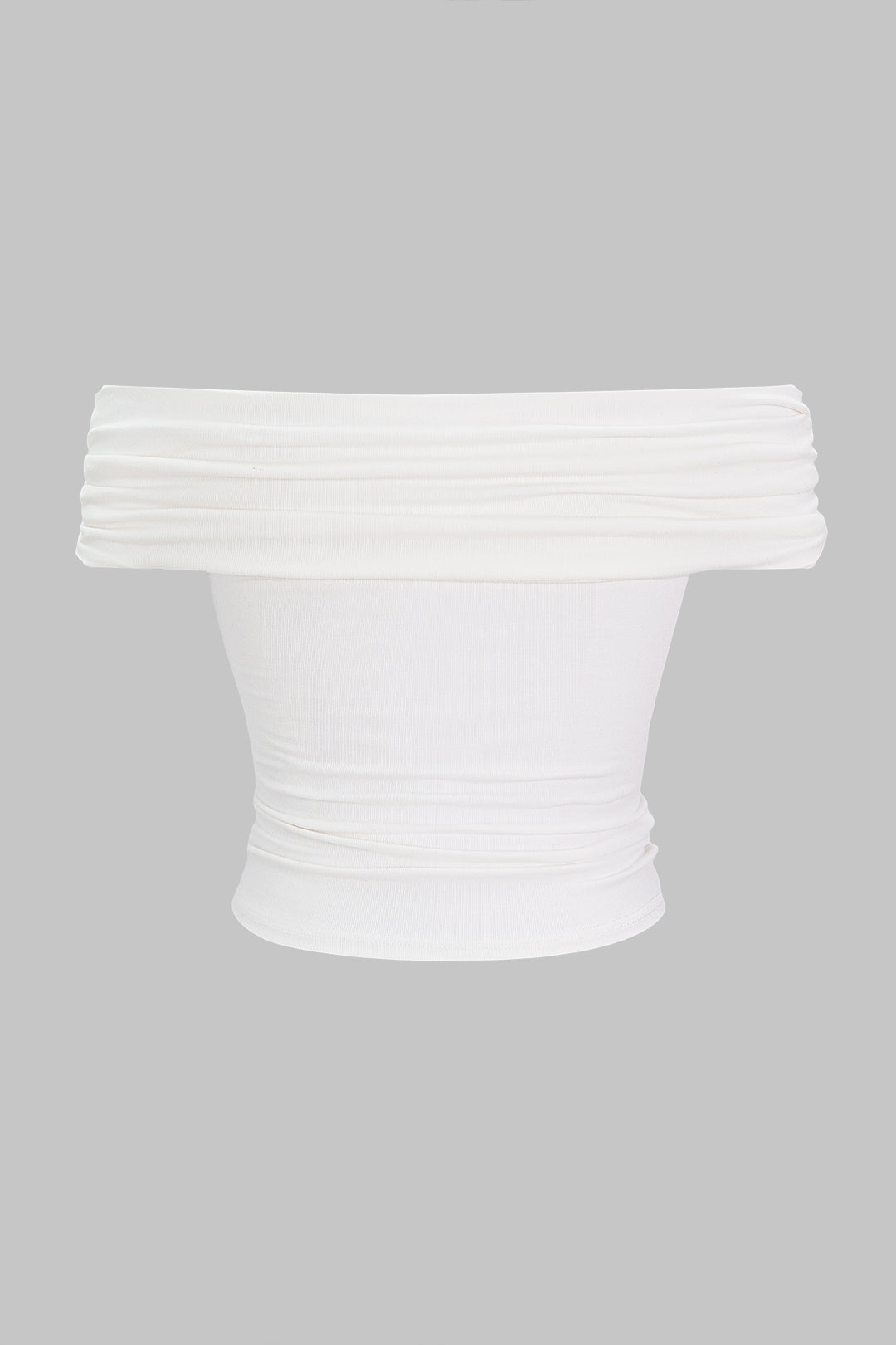 Effen top met gedraaid detail en knoopdetail