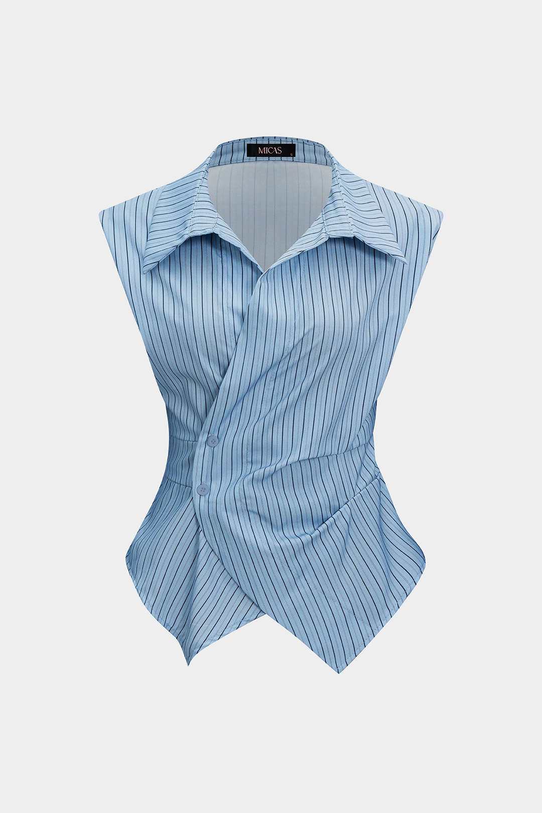 Gestreepte tanktop met ruches