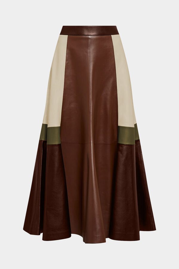 Liv - Leren-look rok met ruches