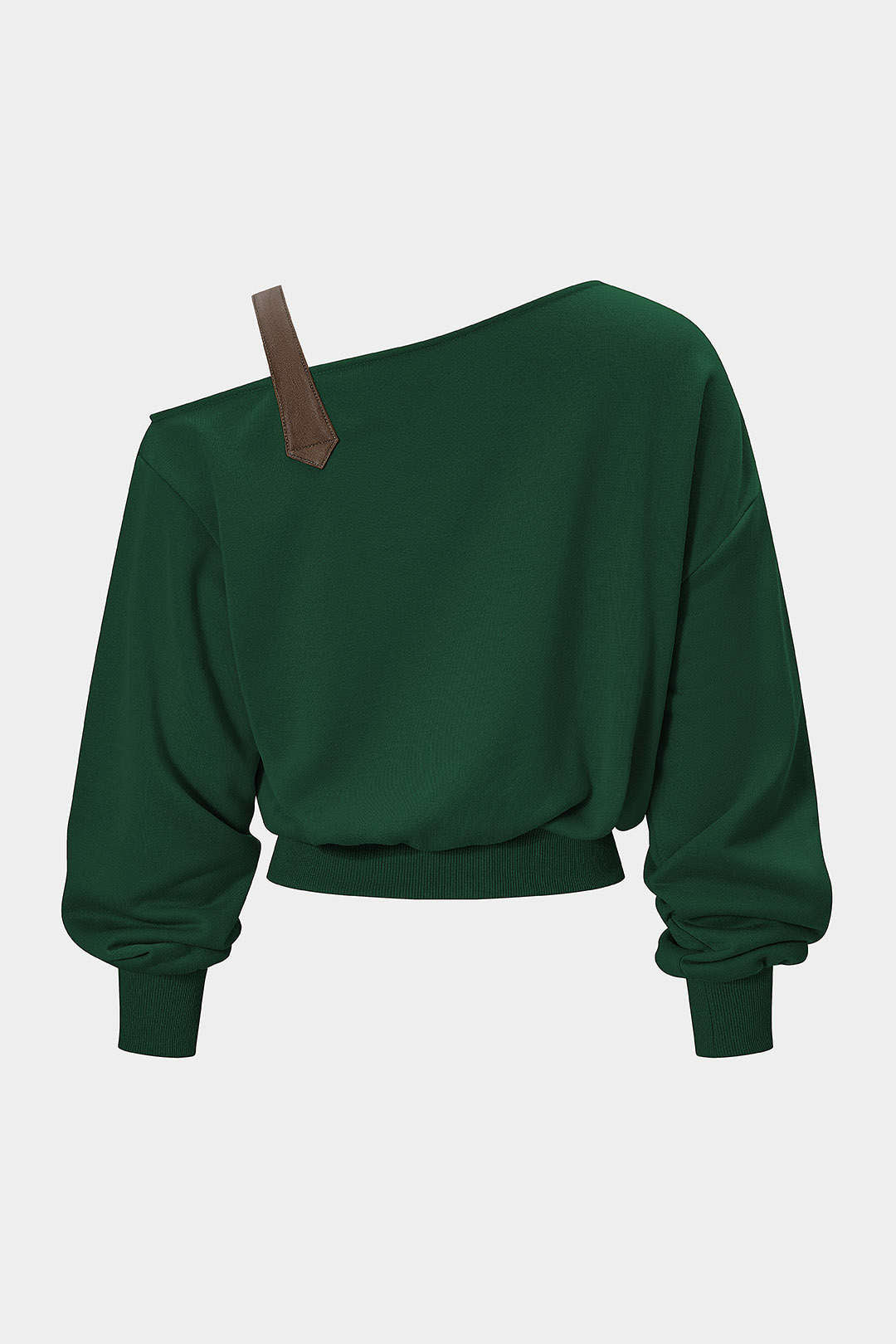 Bo - Patchwork asymmetrische sweater met lange mouwen