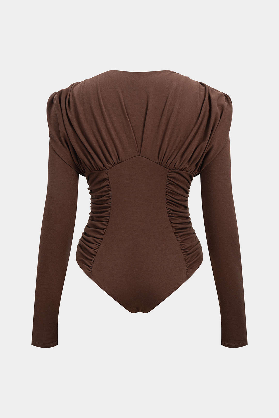 Xenia - Body met ruches en lange mouwen