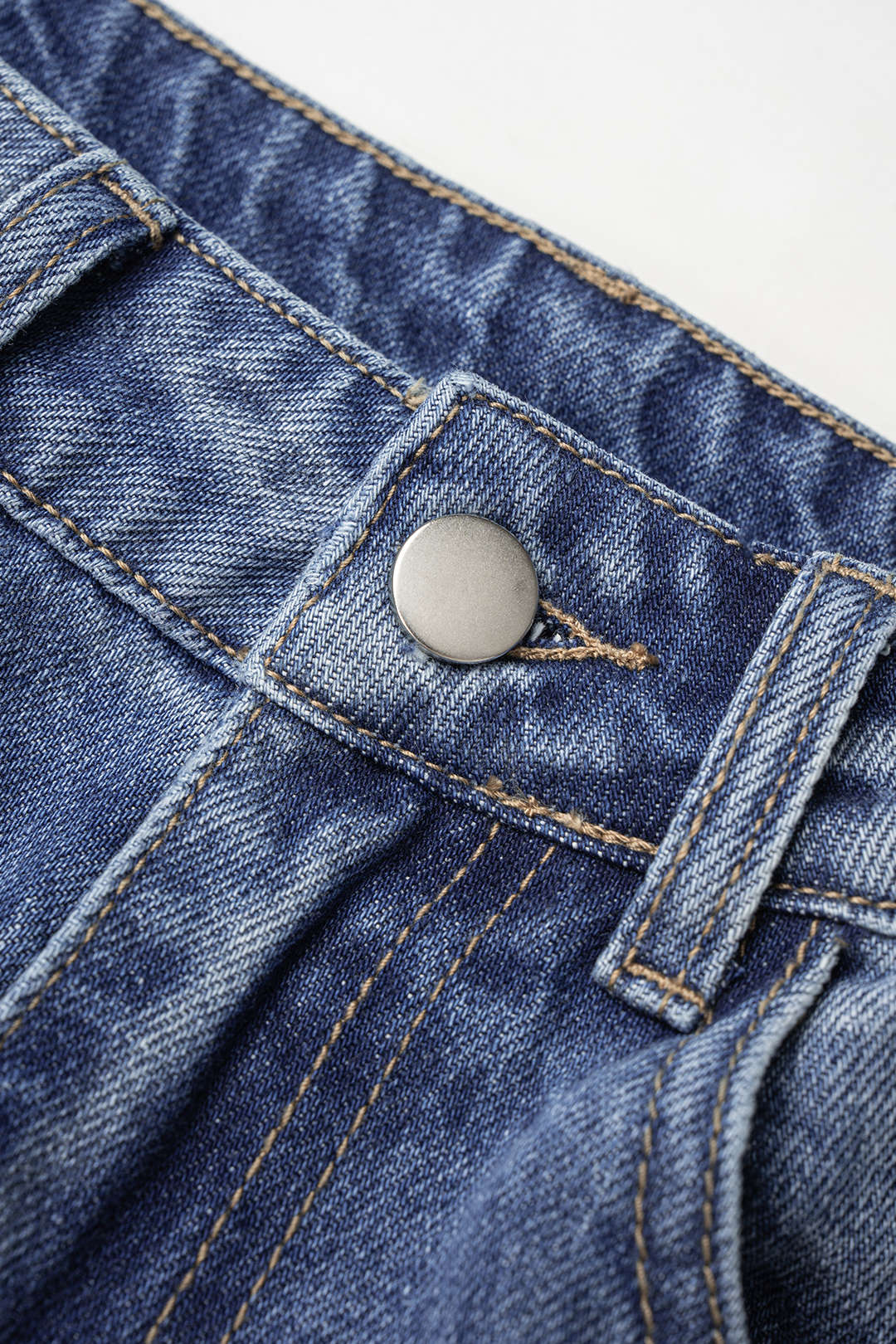 Nora - Patchwork jeans met rafelrand
