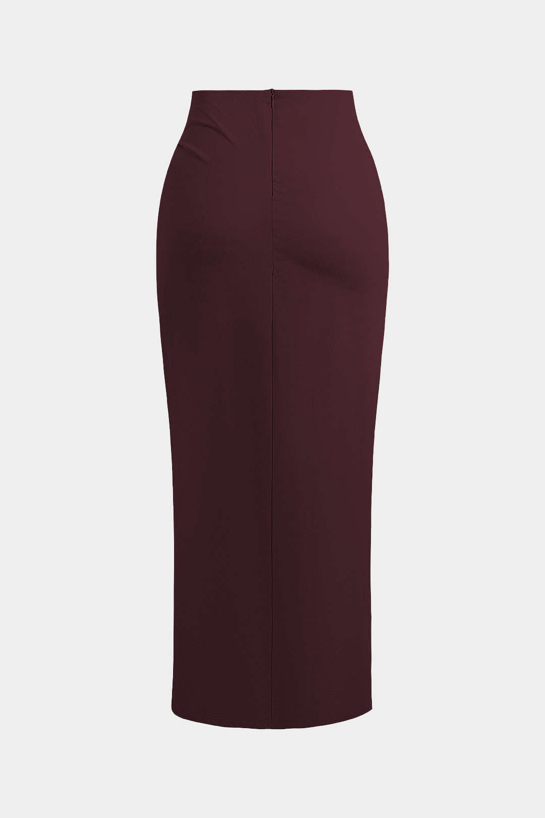 Effen rok met gedraaid detail en knoopdetail