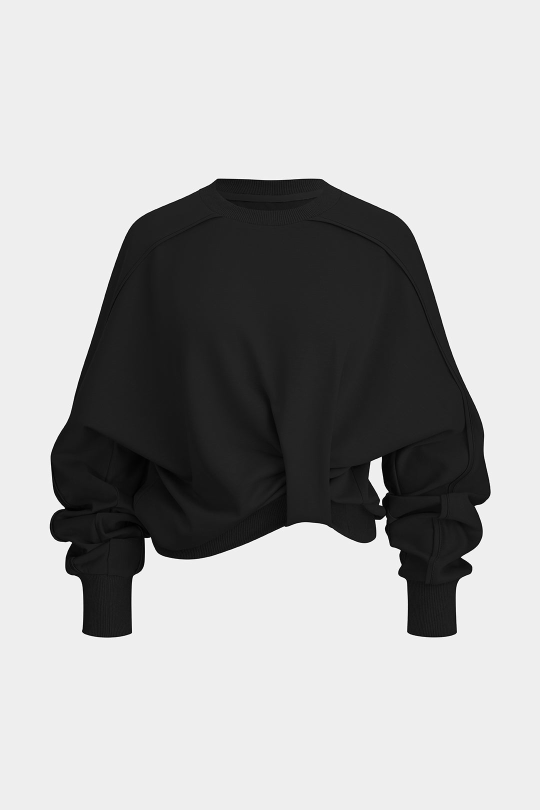 Sweater met ronde hals, gedraaid detail en knoopdetail