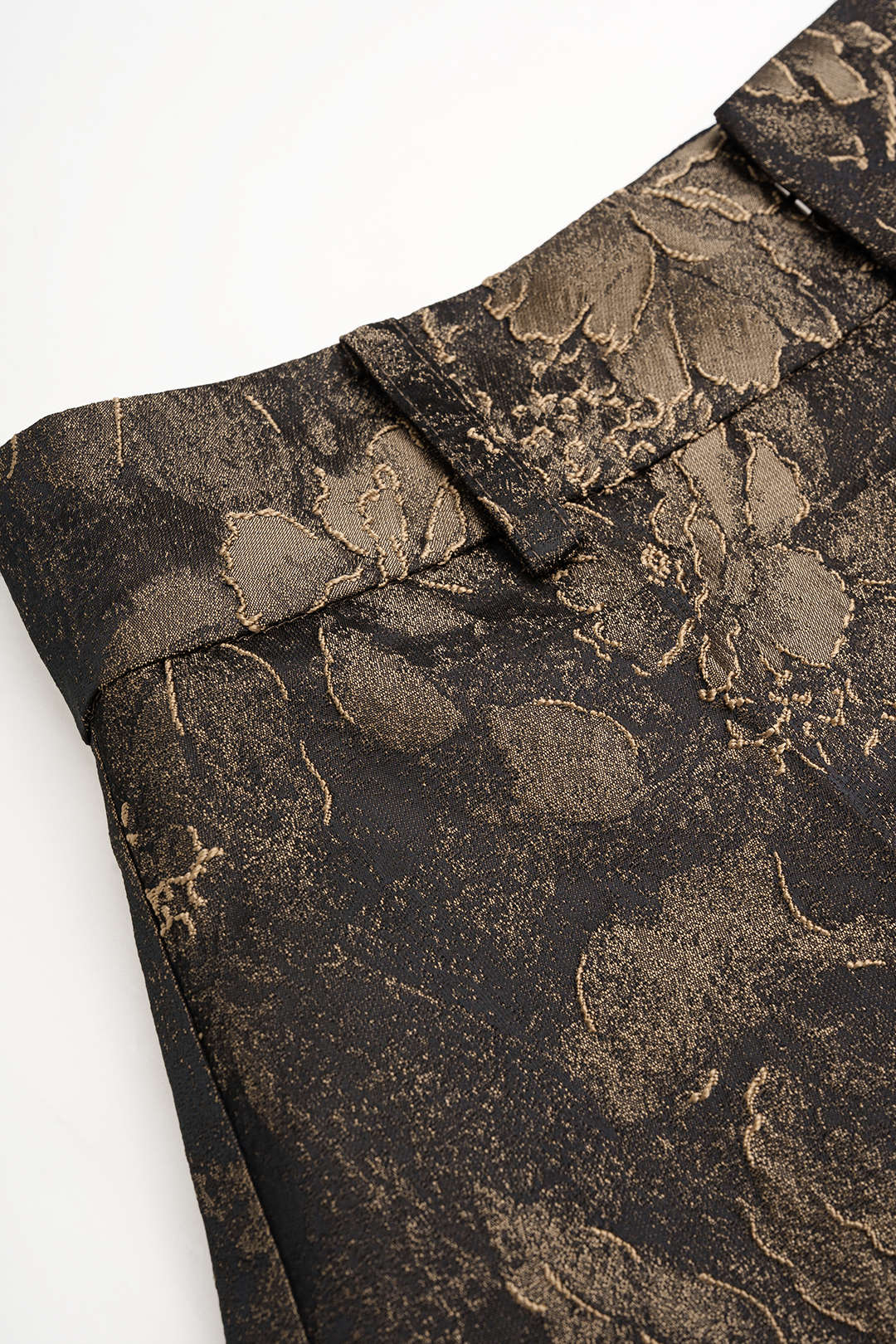 Jacquard short met wijde pijpen en zakken