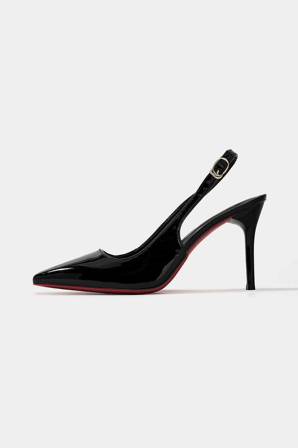 Lise - Leren-look hakken