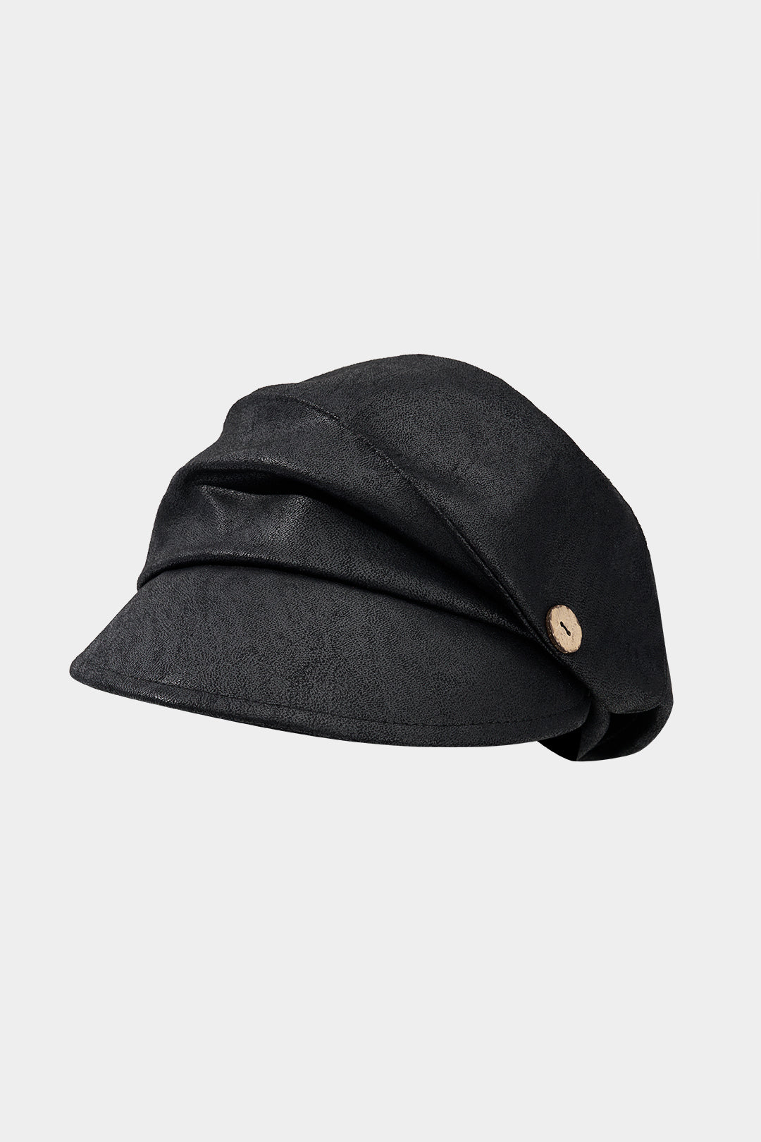 Leren-look baret