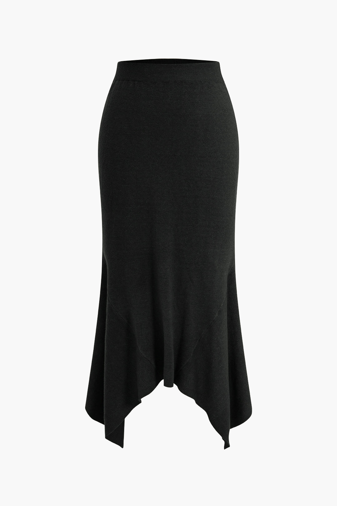 Effen asymmetrische rok