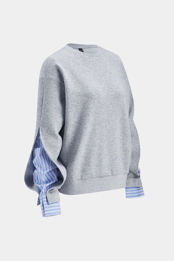 Patchwork sweater met ronde hals