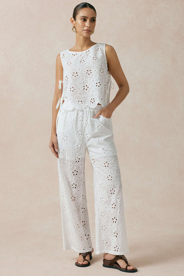 Jacquard set met tanktop en broek