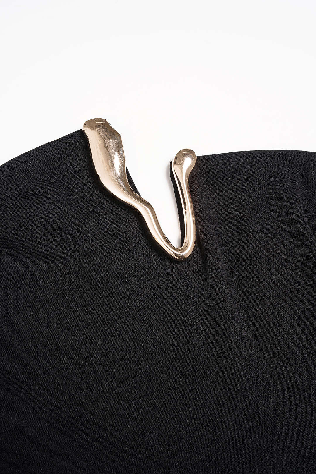Metallic jumpsuit met strapless pasvorm en wijde pijpen