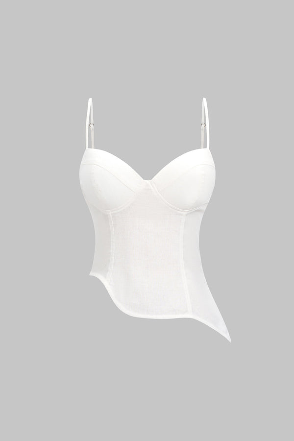 Linnen asymmetrische top
