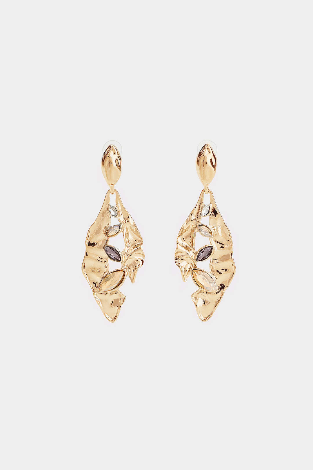 Geometrische oorbellen met strass