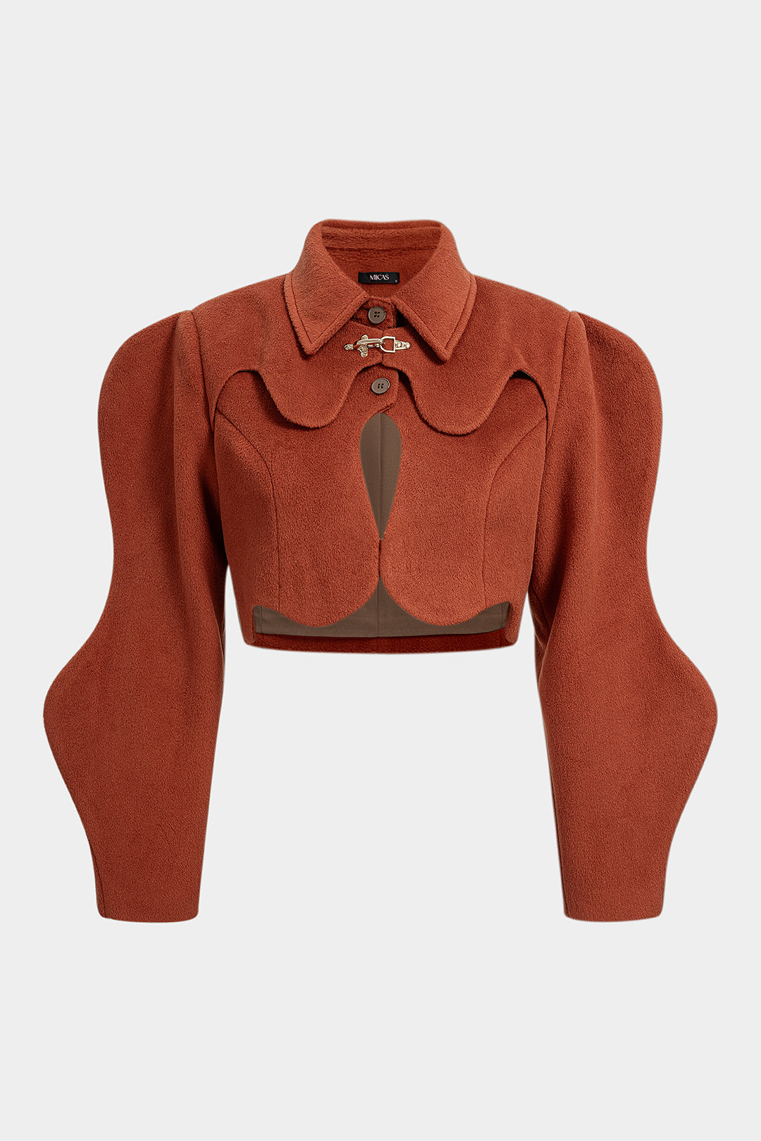 Cropped jasje met revers