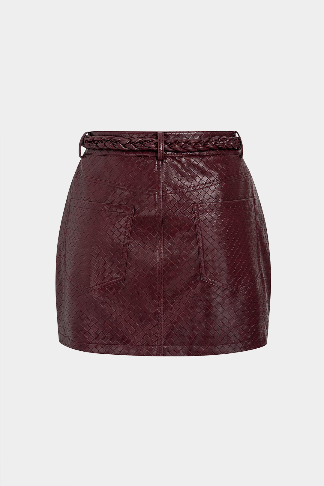 Leren-look minirok