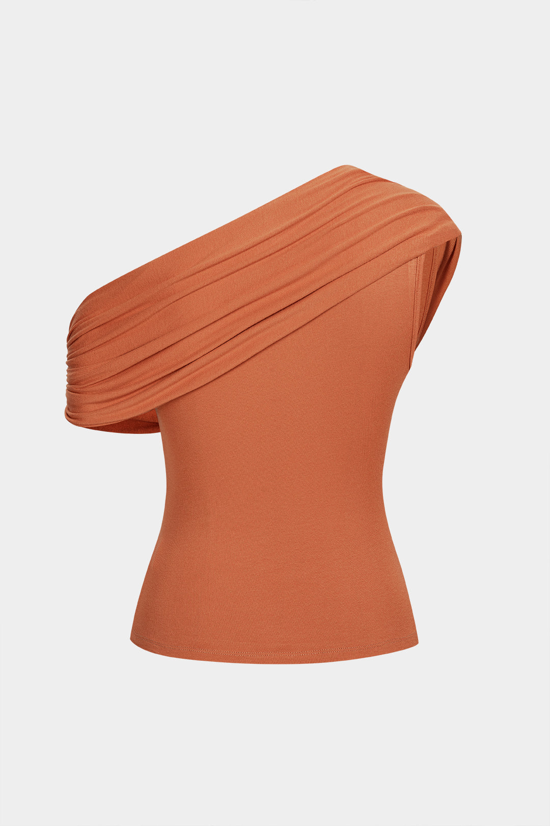Rosa - Asymmetrische tanktop met één schouder en ruches