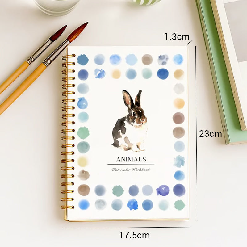 🎉Nieuwjaars Cadeau 50% KORTING!✨ Aquarelwerkboek voor Beginners (Met 16 Kleuren Verf) – Stap-voor-Stap Instructies, Oefenpagina's & Levendige Kleuren (Perfect voor Beginner Creatieven!)