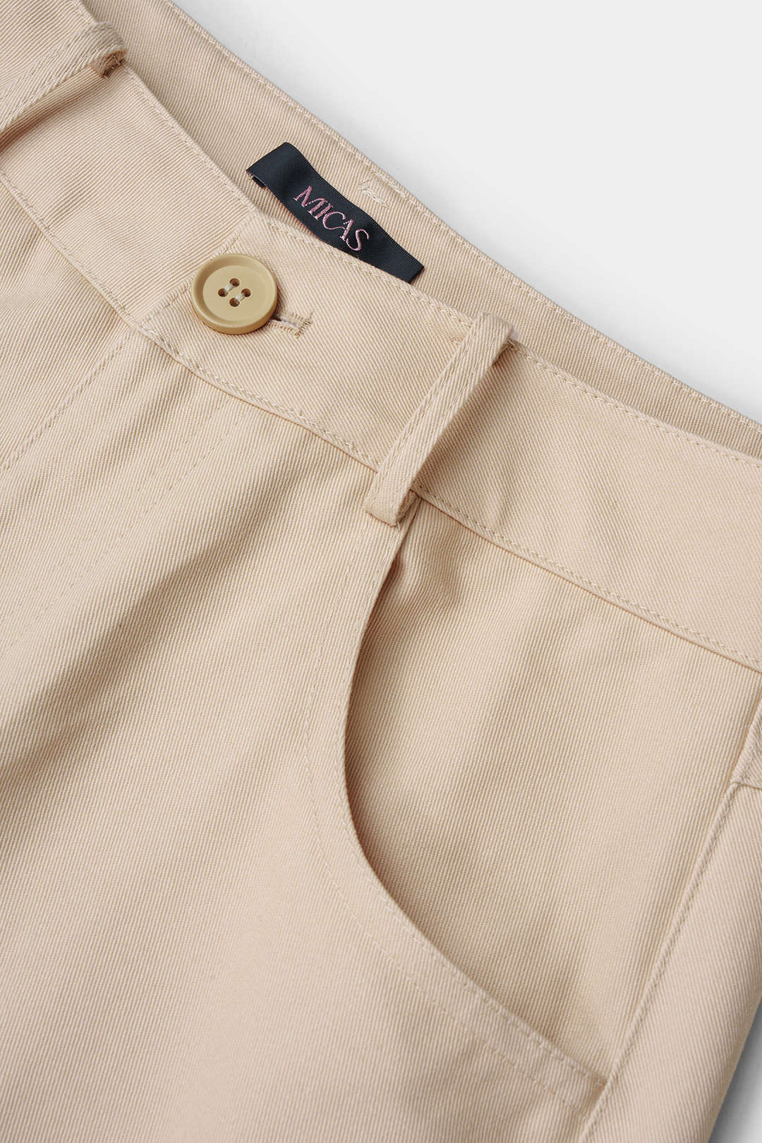 Lou - Metallic broek met knoopjes