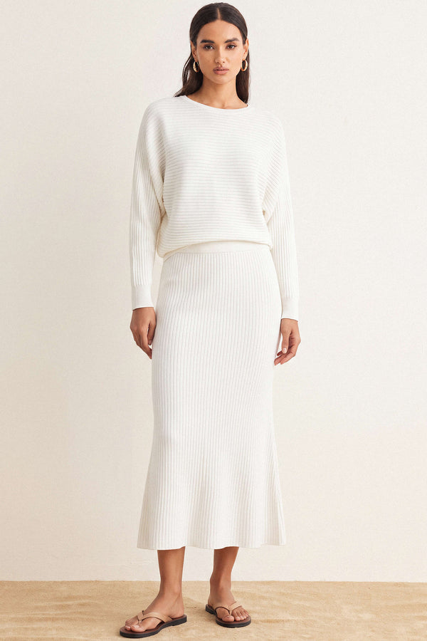 Linde - Gebreide set met top en rok