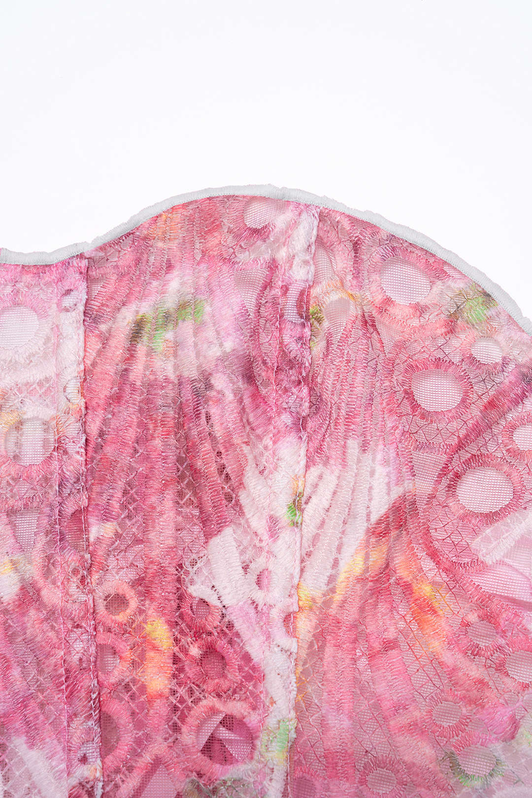 Bloemenprint jacquard strapless top