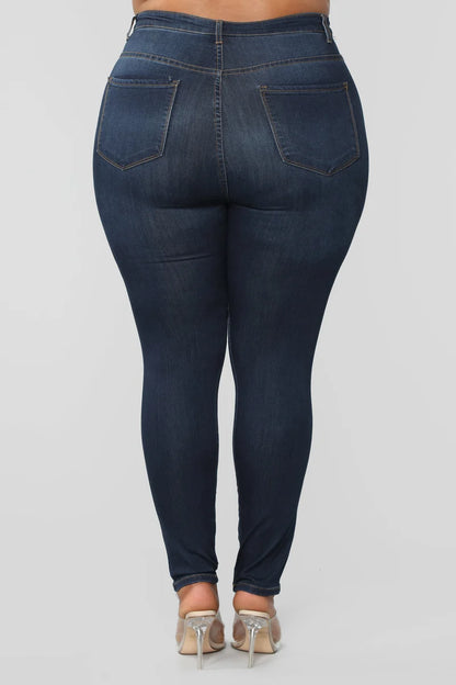 Klassieke Aansluitende Jeans met Hoge Taille