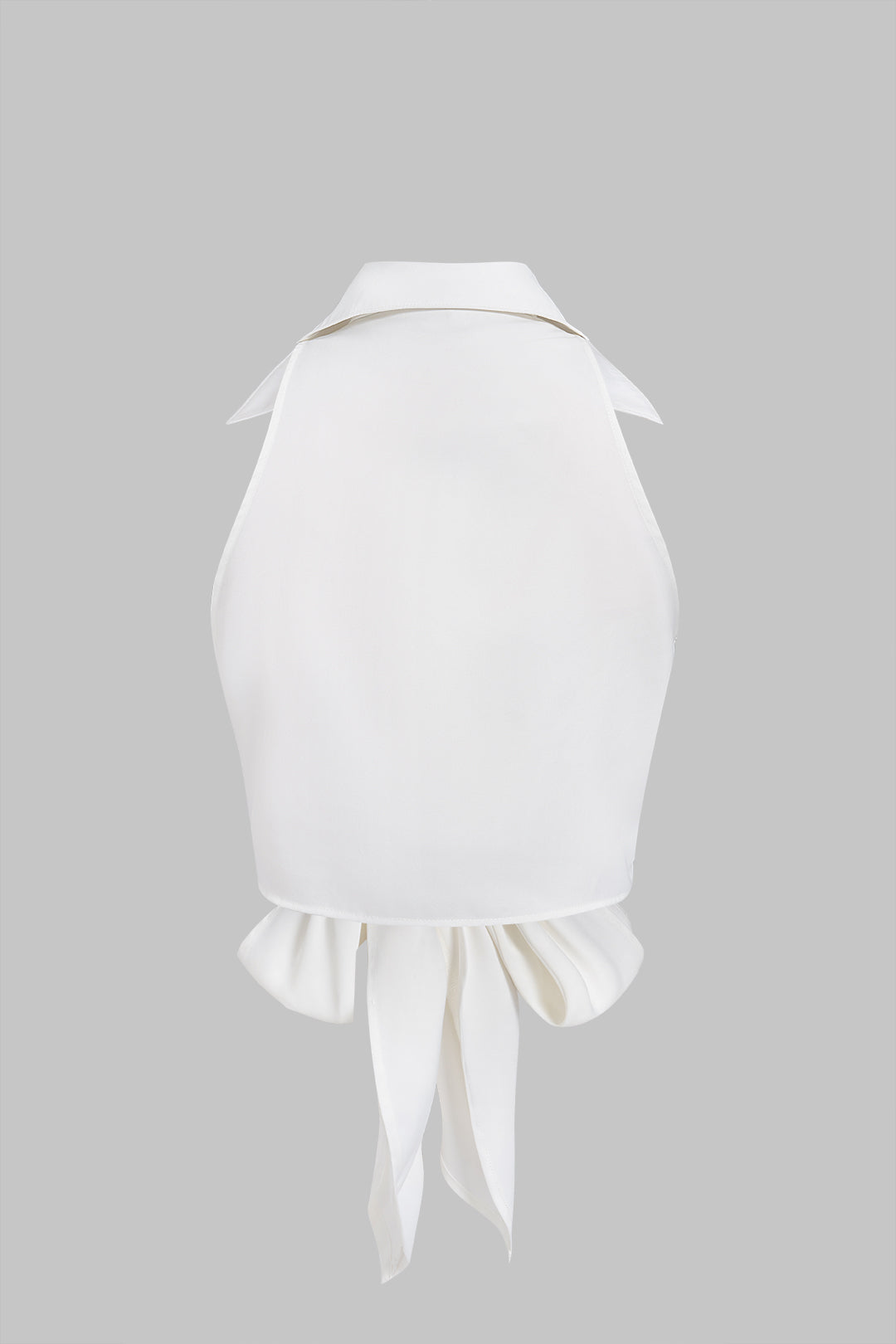 Effen tanktop met knoopdetail