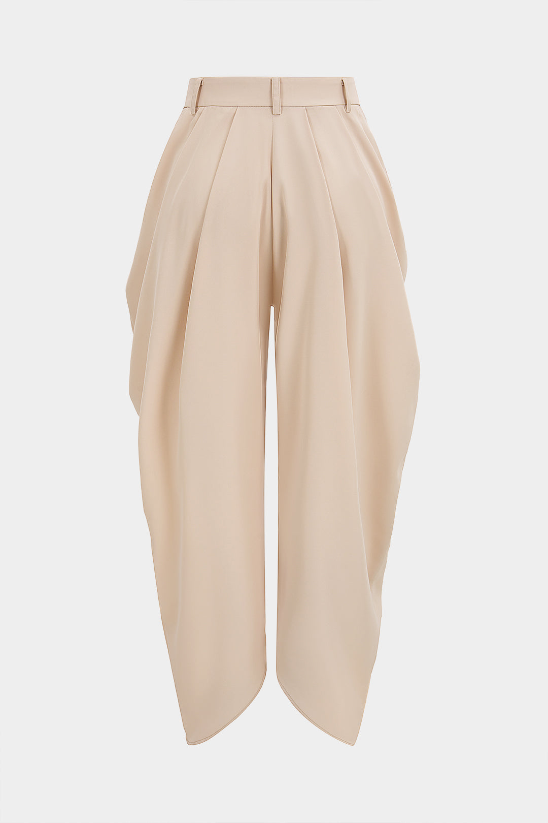 Broek met hoge taille en ruches