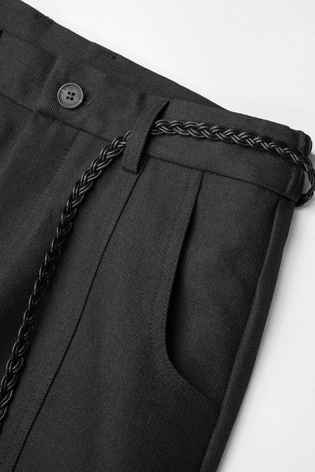 Effen broek met riem
