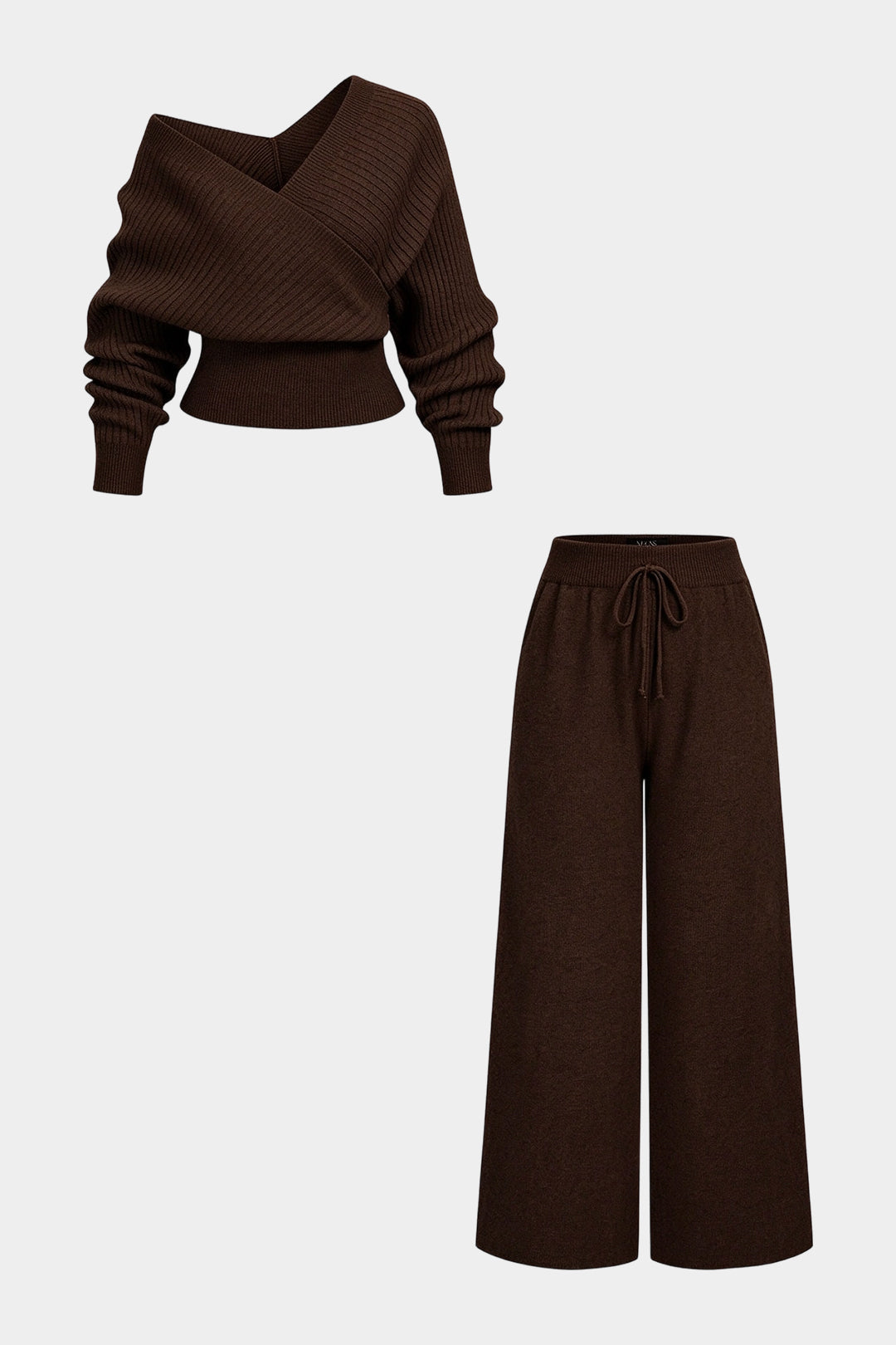 Ines - Gebreide set met top en broek