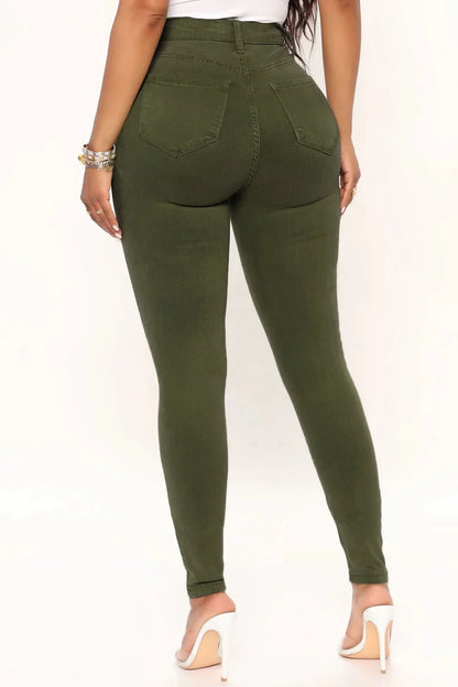 Klassieke Aansluitende Jeans met Hoge Taille