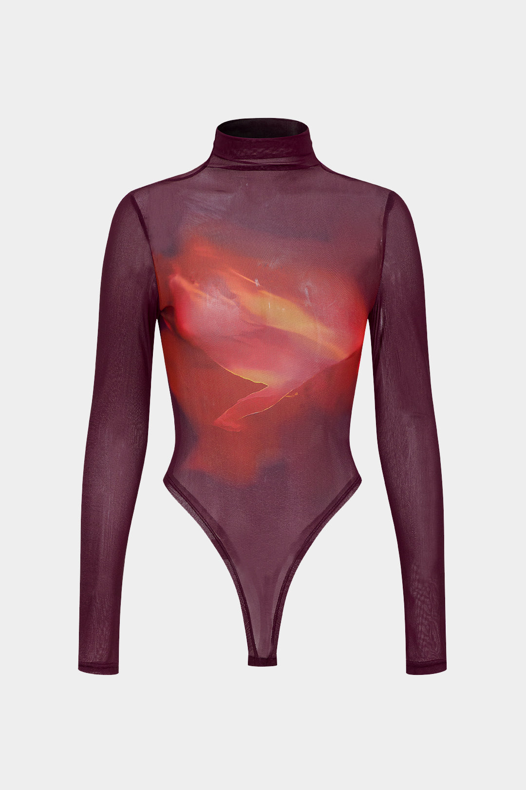 Mesh body met lange mouwen
