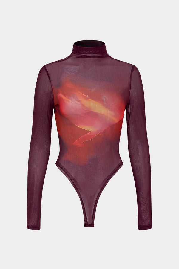 Mesh body met lange mouwen