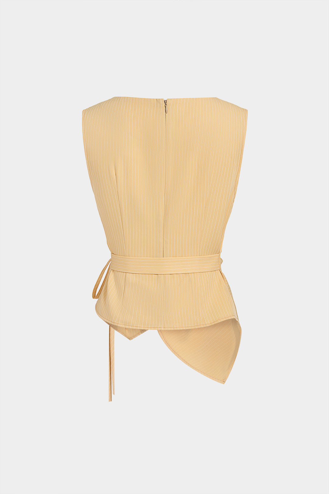 Asymmetrische tanktop met ruches en strik