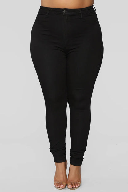 Klassieke Aansluitende Jeans met Hoge Taille