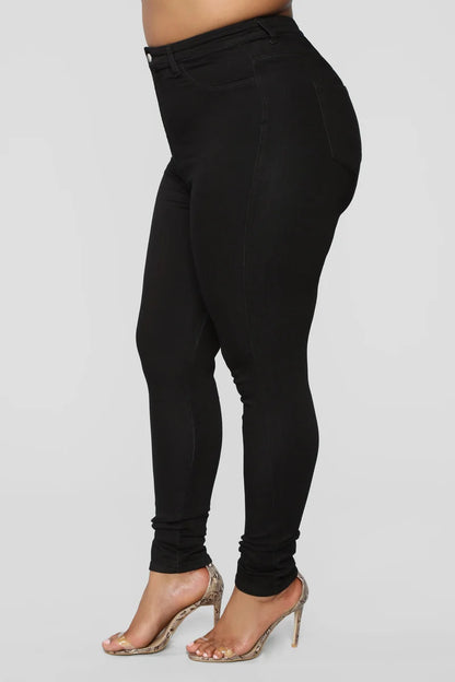 Klassieke Aansluitende Jeans met Hoge Taille