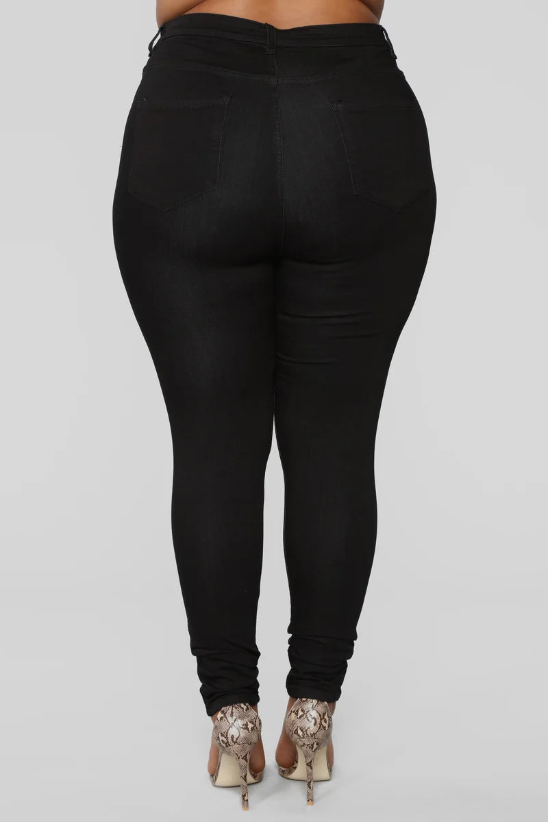 Klassieke Aansluitende Jeans met Hoge Taille