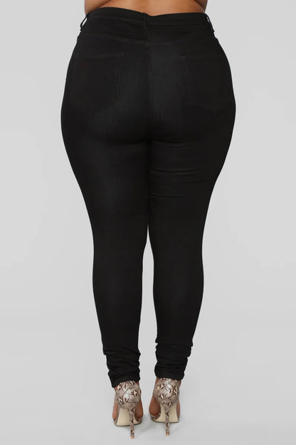Klassieke Aansluitende Jeans met Hoge Taille