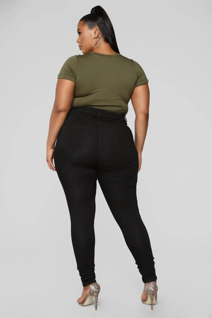 Klassieke Aansluitende Jeans met Hoge Taille