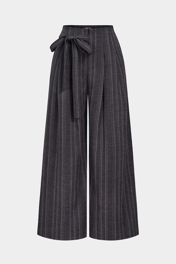 Gestreepte broek met strik