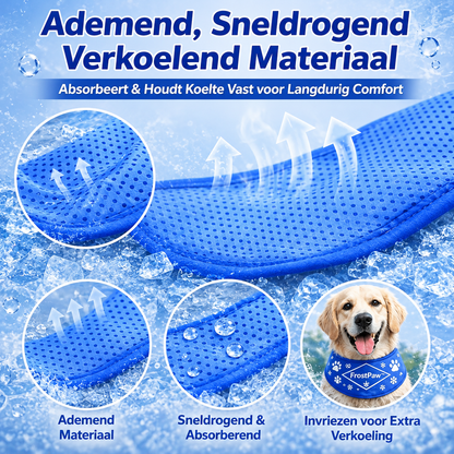FrostPaw™ Verkoelende Halsband & Koelsjaal voor Honden en Katten