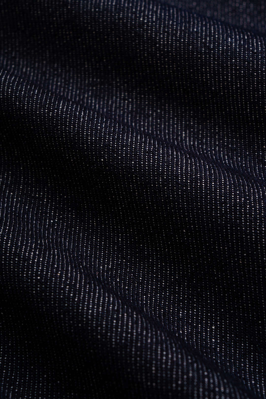Denim asymmetrisch jasje met revers en riem