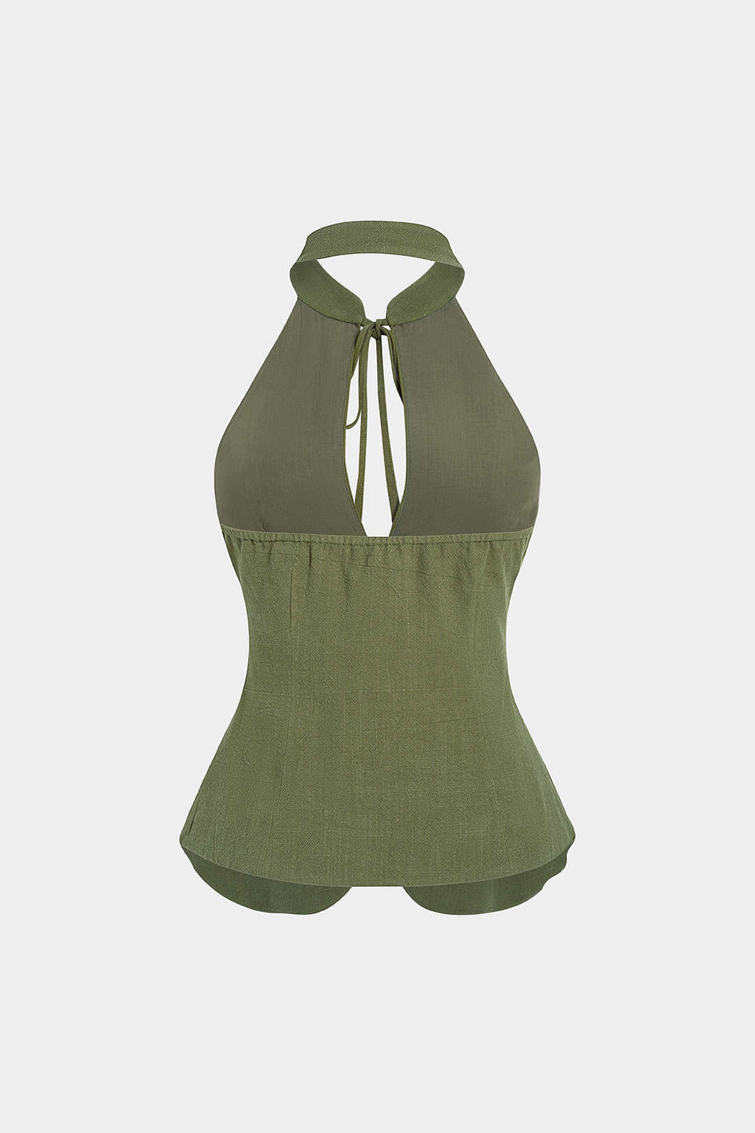 Tanktop met uitsnijding, strik en open rug