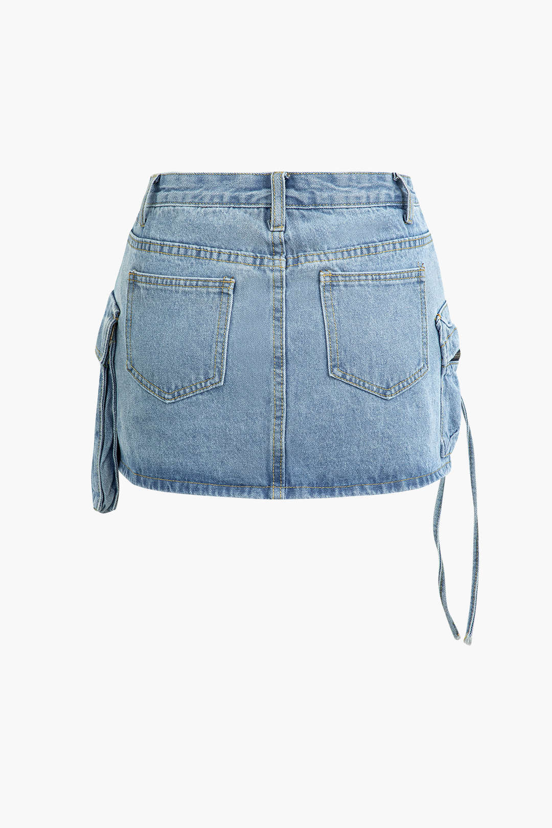 Denim rok met zakken en cargozakken