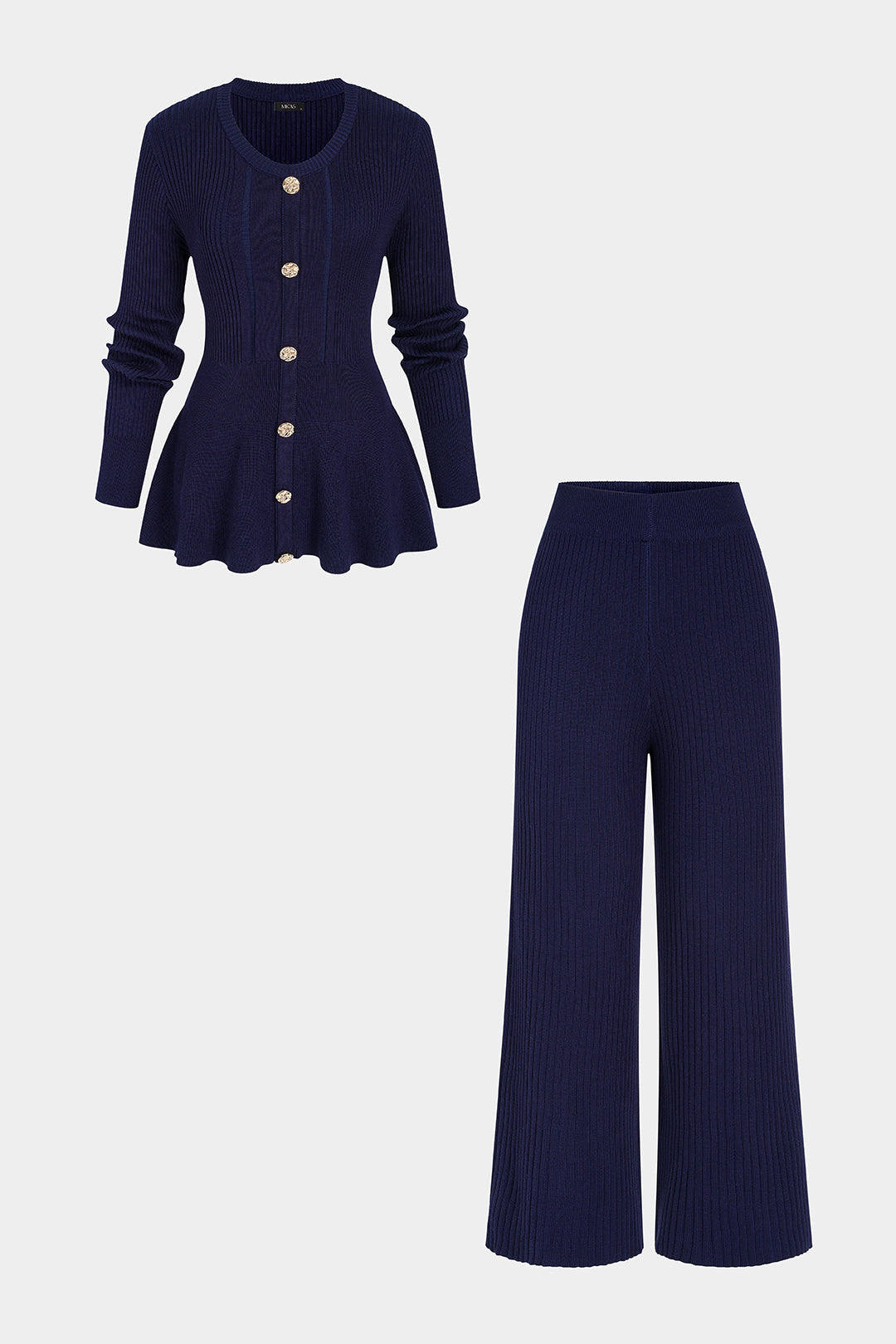 Merel - Gebreide set met top en broek