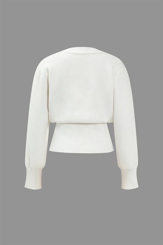 Cardigan trui met V-hals