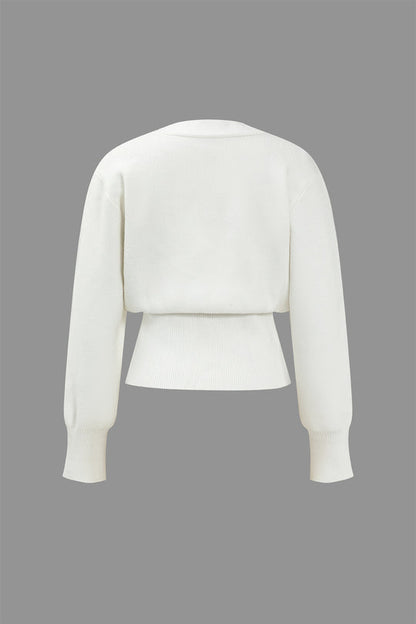 Cardigan trui met V-hals