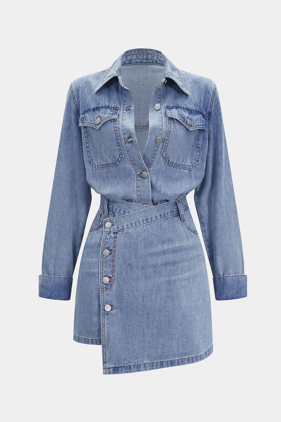 Wende - Denim set met top en minirok