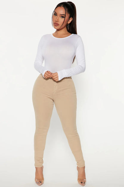 Klassieke Aansluitende Jeans met Hoge Taille