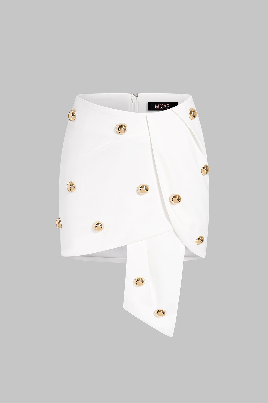 Chloé - Metallic asymmetrische rok met ruches
