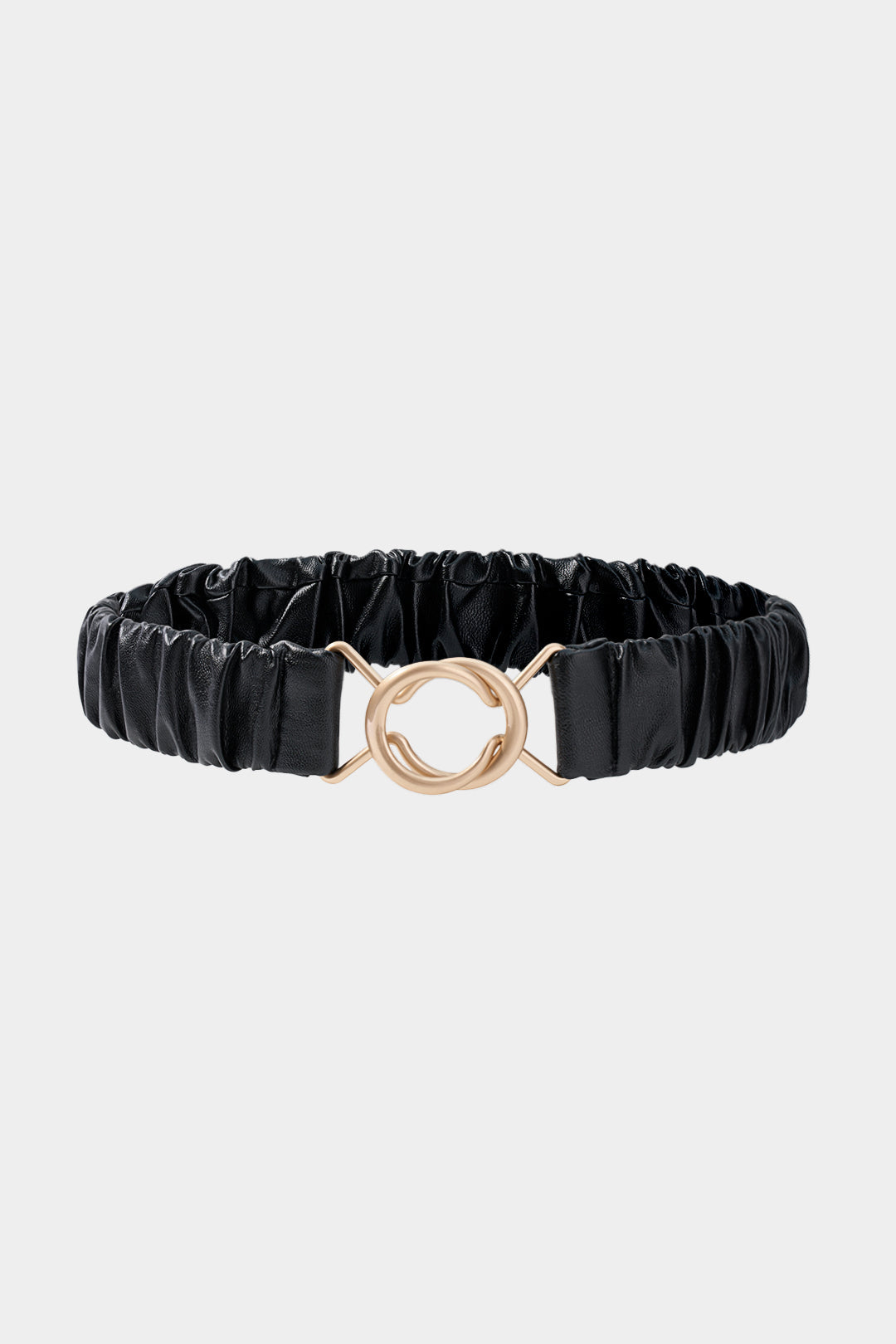 Bella - Leren-look top met riem